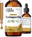 Gocce di radice di Sarsaparilla selvatica e organica - Gocce di Detox Cleanse - Tintura a base di polvere di Sarsaparilla - Vegan, Zucchero & Alcol-Free Liquid Supplement - 2 fl oz