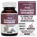 Selenio totale - 200 mcg, Selenio a base vegetale - Spettro completo, Contiene 4 forme organiche essenziali di selenio Compreso Selenometionina - Derivato dall'aglio - 60 capsule