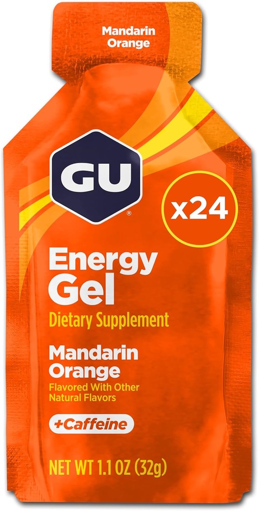 GU Energy Originale Sport Nutrition Energy Gel, Mandarin Orange, 24 Contenitore