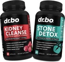 Supplemento di supporto per la pulizia dei reni & Stone Detox - Mirtillo naturale, Bacche di Juniper, Buchu, Uva Ursi Extract, Stone Breaker Chanca Piedra - Support Kidney Gallbladder, Salute del tratto urinario