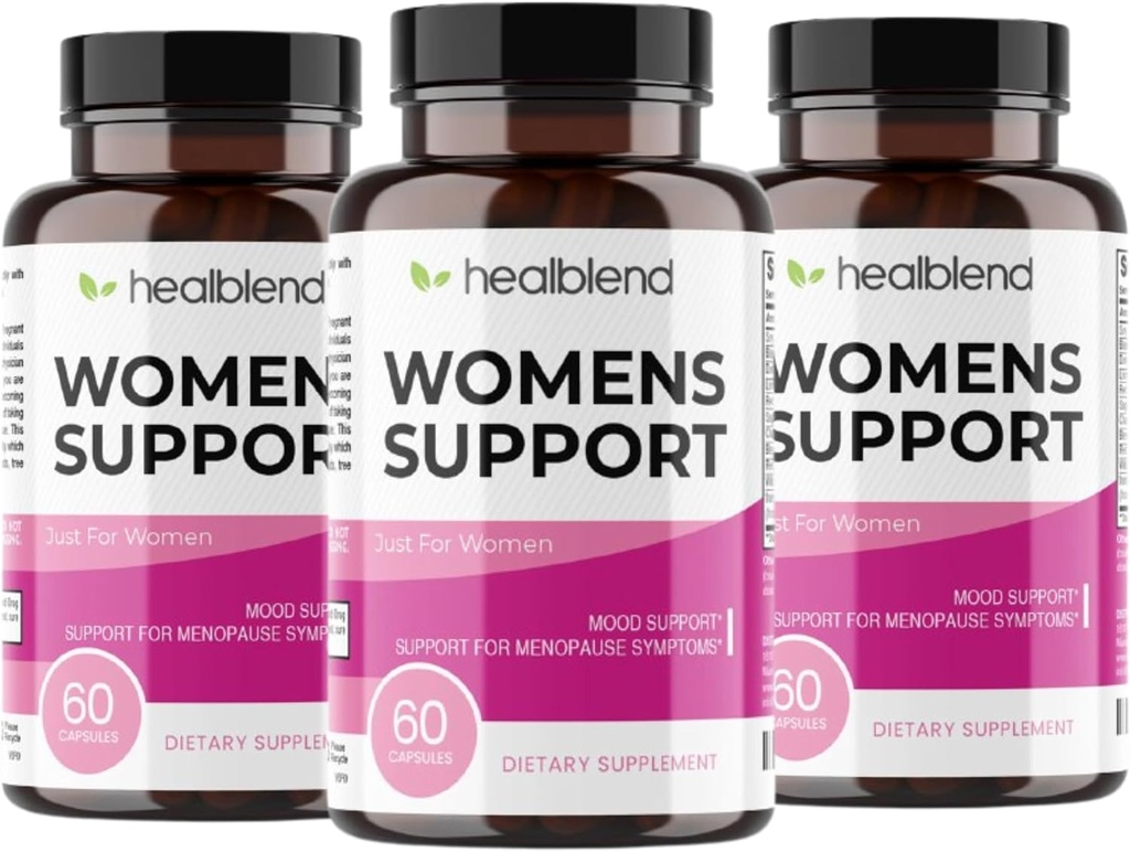 Complesso di sostegno femminile Formula avanzata - Supplemento di supporto femminile per Flash Caldi, Maglioni notturni, Sintomi di Perimenopause e Menopausa - Regolazione dell'ormone Naturalmente - 180 Capsule (3 Pack)