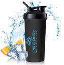 Protein Shaker 20oz Grande Shaker Bottiglia perfetta per integratori di allenamento, Proteine in polvere, Bevande sportive, BCAA'S, Meal Sostituzione, BPA Free, per gli appassionati di fitness Atleti - Nero