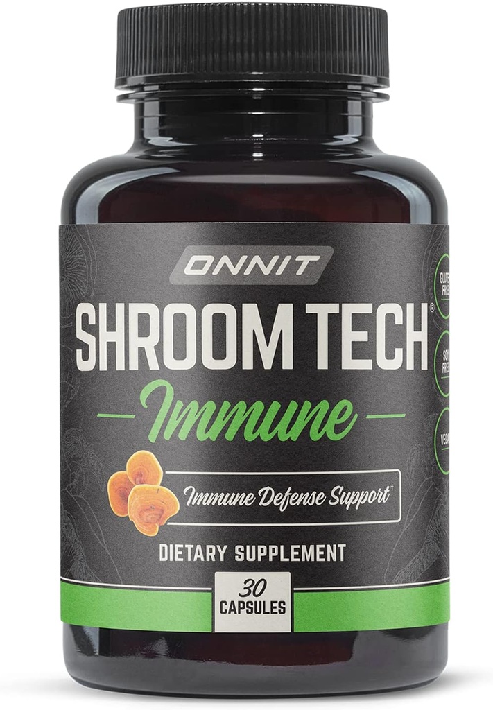 Onnit Shroom Tech Immune: supplemento giornaliero di supporto immunitario con Chaga Mushroom (30ct)