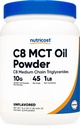 Nutricost C8 MCT olio polvere 1LB (16.2oz) - 95% C8 MCT olio polvere
