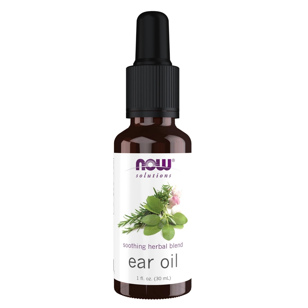 NOW Soluzioni, Olio d'orecchio, Miscela di erbe lenitiva, Grande su Discomfort Mild o Irritazione, 1-Oncia