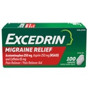 Capelli di emicrania di emicrania per sintomi di emicrania, acetaminofene 250mg, aspirina 250mg, caffeina 65mg, dolore Reliever, 100 Conte