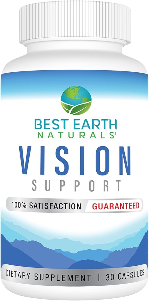 Integratore di Formula di Supporto Visione con Vitamine Occhiali, Luteina, Vitamina A, Quercetina e Altro - 30 Conte