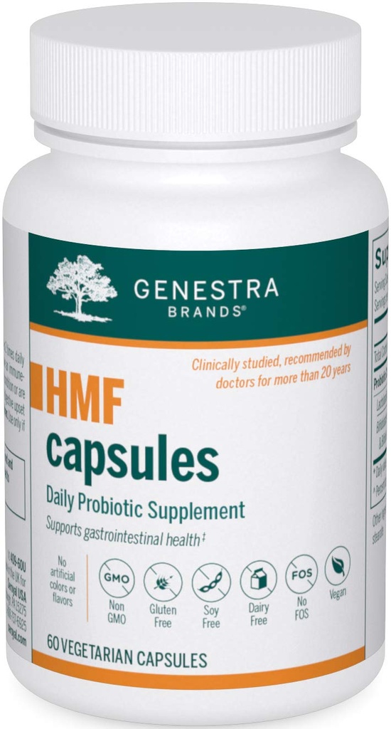 Genestra Brands HMF Capsules | Formula Probiotica per sostenere sano Gut Flora | 60 capsule