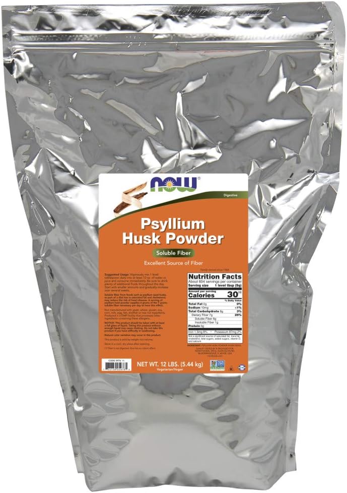 Polvere di Husk di Psyllium NOW, 12-Pound