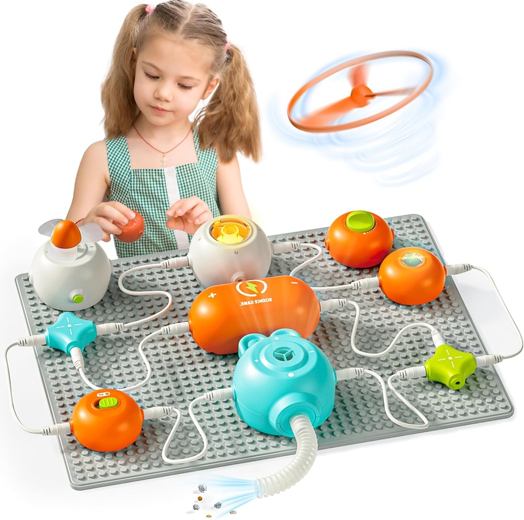 Kit Scienza per Bambini - Kit STEM per Bambini, Kit di Esplosione Elettronica, 140+ Progetti, 10+ Parti Circuiti, Regali per Giocattoli Educativi STEM per Bambini Ragazze Età 3 4 5 6 7 8 9 10 11 12