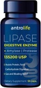 ANTROLIFE Digestivo Salute Supplemento - Enzimi con Lipasi Integratori nutrizionali & Amylase per il comfort digestivo - Integratore alimentare - 59 Capsule