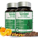Rhubarb- Supporto per costipazione a base di erbe, Gut Motility Supplement,Gentle Non Lassativo, Ammorbidenti naturali, Bloating & Gas Relief, Daily Bowel Movement, Pillole di poppa a base di erbe, 90 capsule