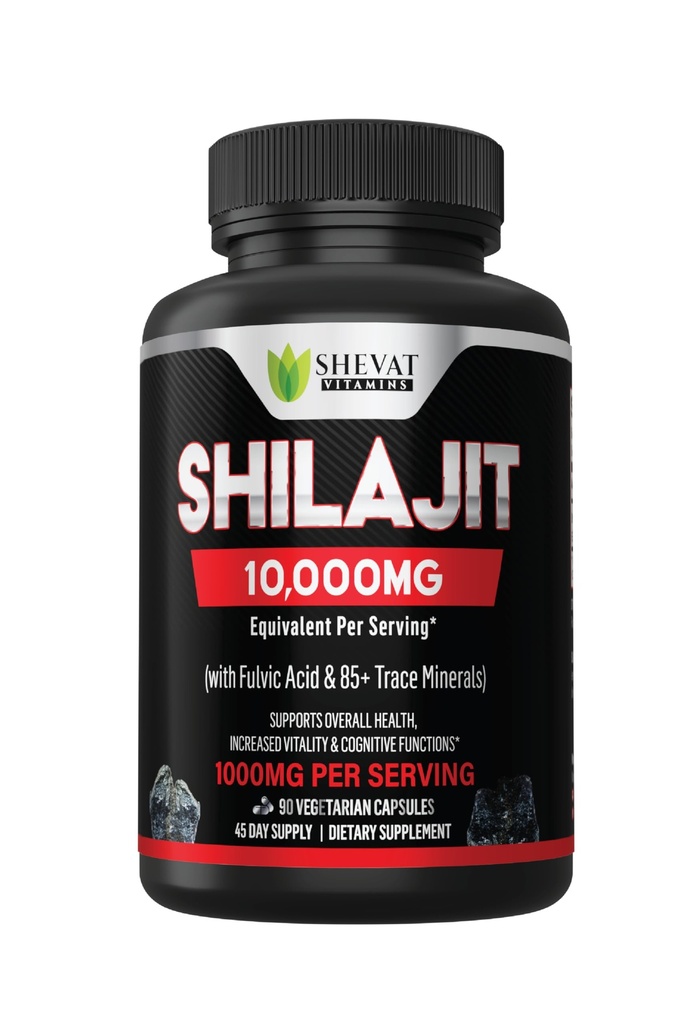 Shilajit Capsule 22000mg e 85+ Minerali Trace per Energia &amp; Immune Supporto-Shilajit organico per Uomo & Donne Pillole Shilajit Non OGM per Uomo, Made in USA (Packaging May Vary)