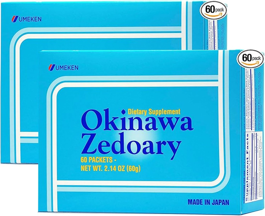 Umeken Okinawa Zedoary Purple e Turmerico Bianco con Estratto di Cabbage Fermentato, Integratori di Salute Gut per Donne e Uomini, Zedoary Root, Supplemento di curcuma, 60 Conte, Confezione da 2