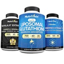 Nutrivein Premium Shilajit Capsule, Liposomal Glutathione Supplement, & Berberine Supplement Bundle: Berberina, Glutathione, & Shilajit Capsule per Uomini e Donne - Metabolismo, Vitalità, & Balance