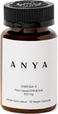 ANYA Omega 3 con 300mg DHA e EPA, ingredienti puliti, non OGM, 100% Vegan, Gluten, Soia e Latticini Free. Supplemento per le donne, vitamina postnatale prenatale per l'allattamento e il supporto alla lattazione