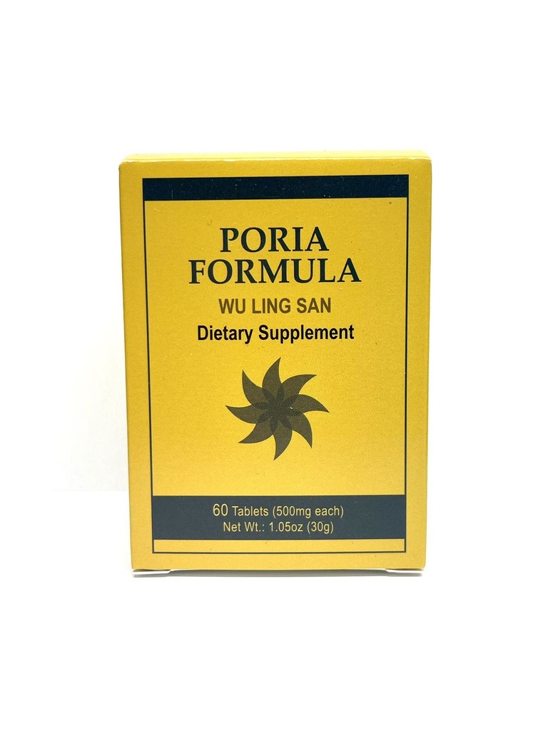 Formula Poria - Wu Ling San Herbal Supplemento Aiuta a promuovere il sistema urinario e rafforza le compresse Spleen 60 500mg/og Made in USA