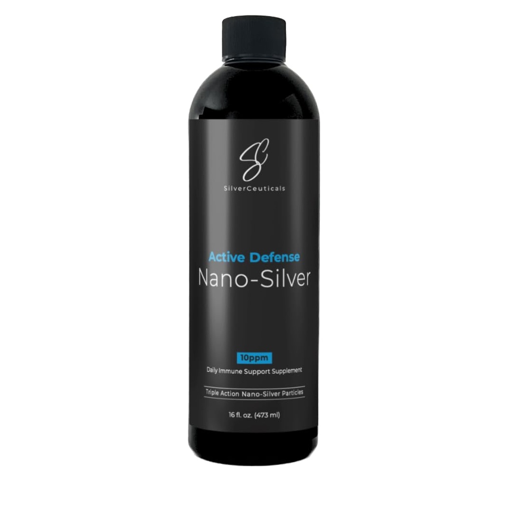 Colloidale Silver w/Nano Technology - 10ppm 16oz - 8X Più Efficace - Supporto Immune Naturale - Salvare le Giornate del Malato - Età 5 &amp; Up - Outperforms Higher PPM Silvers - No Taste & Smell - 3rd Party Tested