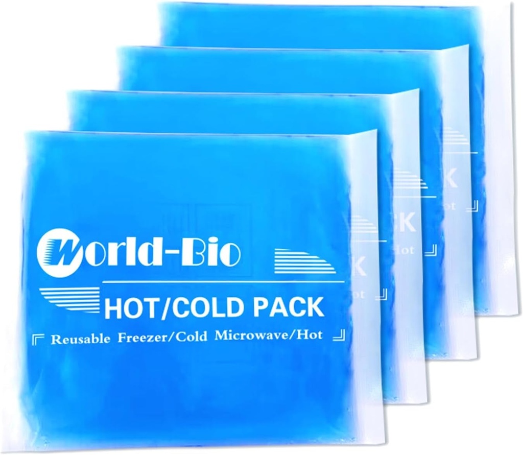 Gel morbido flessibile Ice Pack per lesioni, freddo riutilizzabile, compressori freddi caldi per Joint&Muscle Pain, Surgery Recovery, Inflammation, Swelling, Face, Head, Wrist, Ankle&Foot Injury, 4 Pack-5.1"x6.3"