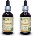 Valeriana (Valeriana officinalis) Tintura, Estratto di liquido di radice secca organica (Nome: HerbalTerra, Realizzato in USA) 2x2 fl.oz (2x60 ml)