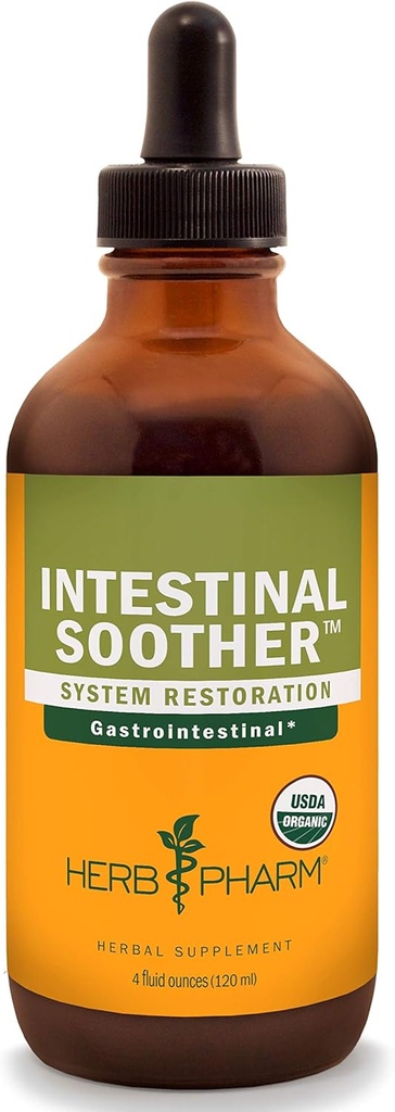 Herb Pharm Intestinal Soother Liquid Herbal Formula con Estratto di Turmerico - 4 Ounce