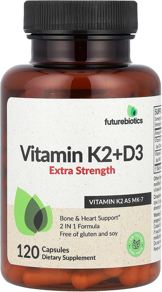 Futurebiotici Vitamina K2 + D3, Extra Forza, 120 capsule