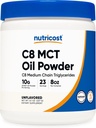 Nutricost C8 MCT olio polvere 23 porzioni (8oz) - 95% C8 MCT olio polvere