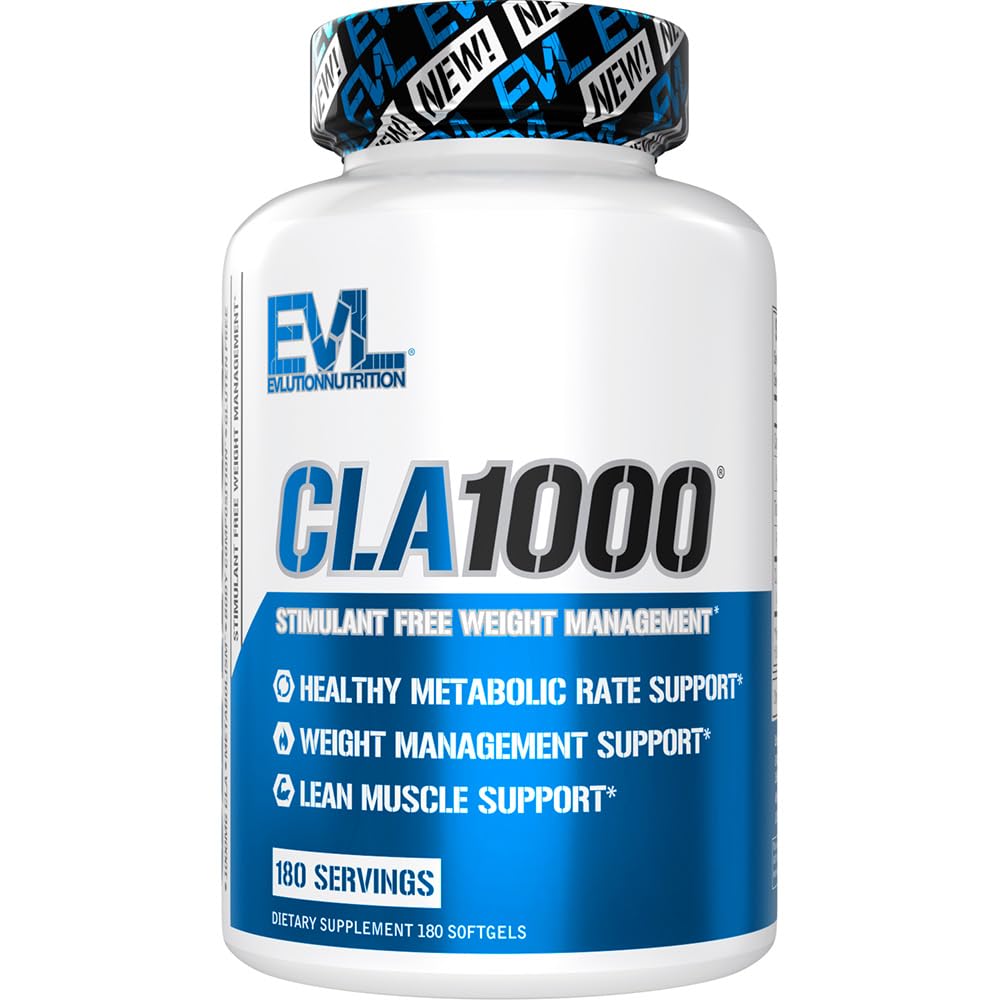 Pillole di acido linoleico coniugato CLA - Pillole di dieta CLA 1000mg per sostenere il muscolo magro bruciante grasso e il metabolismo più veloce - Stimulant-Free CLA 1000mg Safflower Based Fat Loss Support Pills - 180