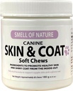 Cuscinetti per il supplemento della pelle e dei cappotti - Integratore per la salute della pelle per tutte le età e le razze - promuove la pelle sana e il cappotto Lustrous - Ricco di acidi grassi Omega & vitamine - 60 Chews