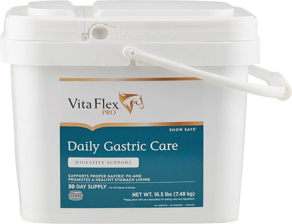 Vita Flex Pro Daily Gastric Care, Mostra sicuro*, pellets Alfalfa-Based, fornitura di 30 giorni