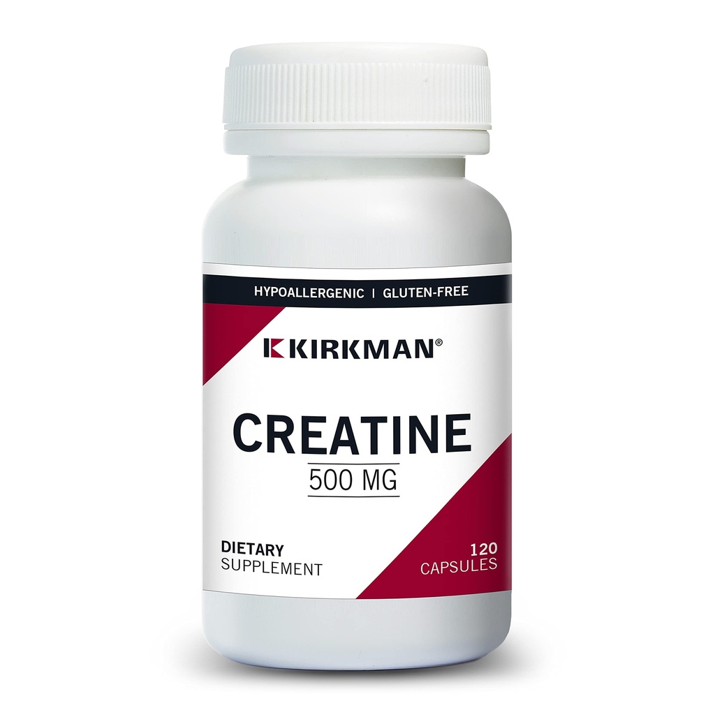 Kirkman Creatine 500 mg - Ipoallergenico | 120 capsule vegetariane | Aminoacido