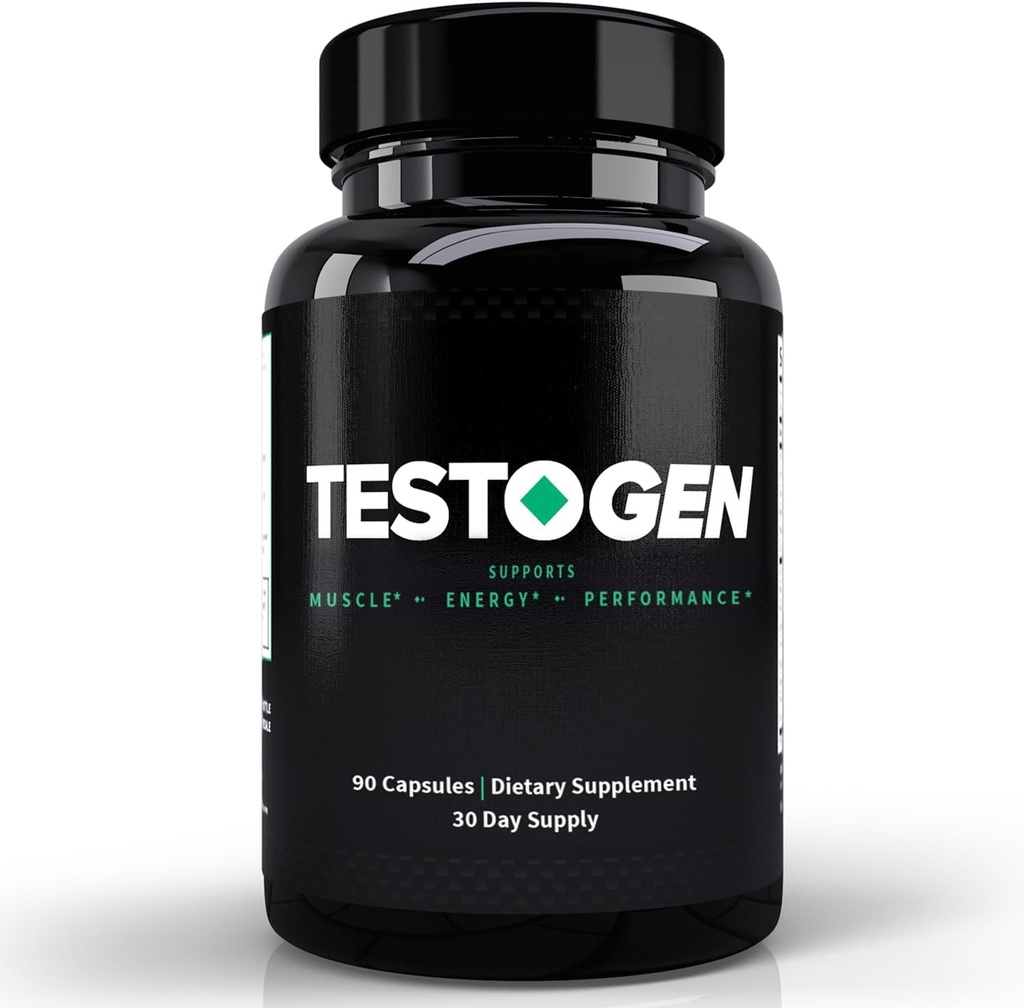 TestoGen Booster per gli uomini - Natural Male Vitality Supplemento per combattere i bassi livelli di energia, combattere la fame, il controllo del peso di sostegno, la crescita del muscolo e messa a fuoco - 3 mesi di alimentazione