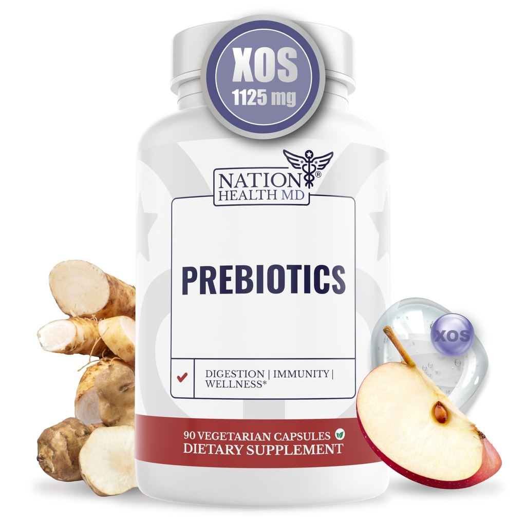 Prebiotici per la digestione, l'immunità e il benessere - con Inulina da Gerusalemme Artichoke e Chicory Root - Prebiotici per donne e uomini, 90 capsule