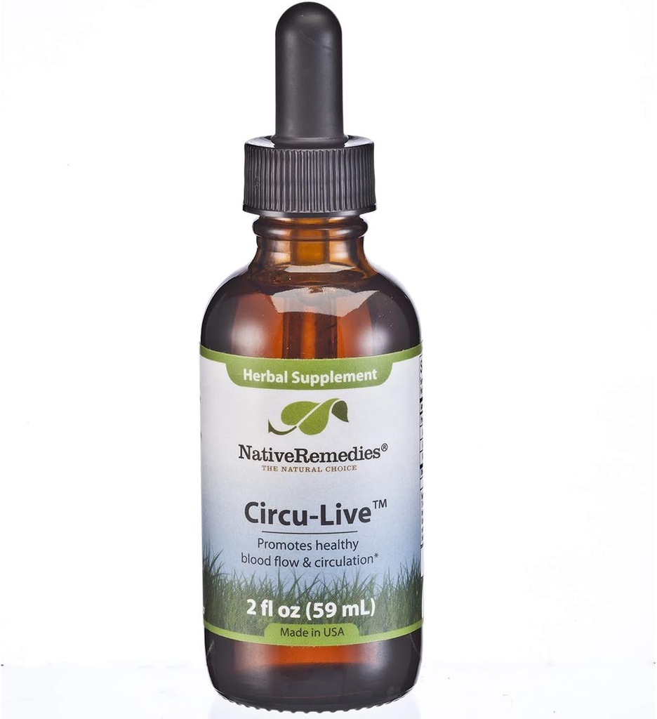 Rimedi nativi Circu-Live - Tutto integratore naturale di erbe promuove il flusso sanguigno e la circolazione sana, 2 Fl oz.