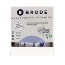 Brode Electrolyte Vitamin - Portable Zero-Sugar Electrolyte Tablets - per sport, vita notturna, Jet Lag, 5 elettroliti essenziali + 9 vitamine 100-Packets