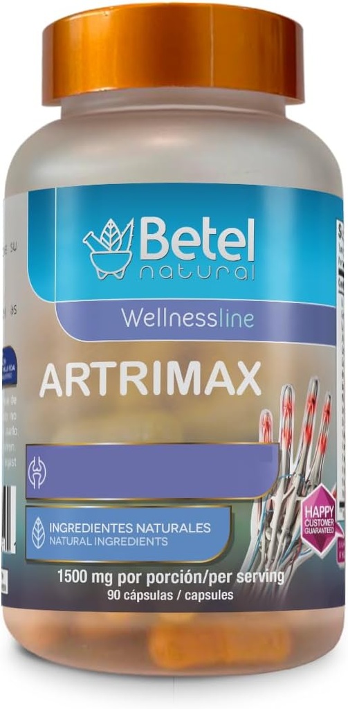 Betel Natural Artrimax Premium Arnica, Curcuma, Glucosamina per giunti sani - 90 capsule