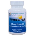 VITAMINA D3 PLUS –125 mcg (5000 IU) Vitamina D3 | Vitamina K2 (MK-7) e Vitamina A | Forma Naturale di Vitamina D | Include Tocotrienoli come Antiossidanti | Caps non OGM |150 Softgel