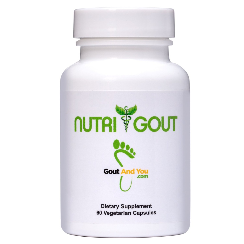NutriGout Uric Acid Cleanse Supplement w/Turmeric, Celery Seed, Bromelain, Latte Thistle, Dandelion e Chanca Piedra, 60 capsule vegetariane di 500 mg
