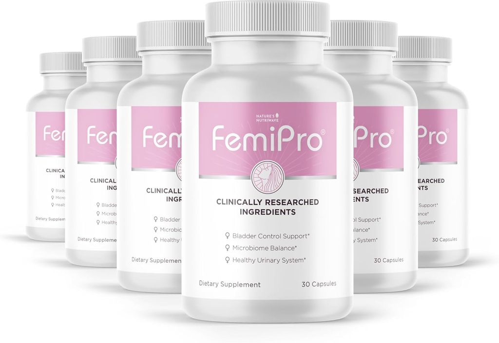 Integratori di controllo della vescica Femipro per le donne e gli uomini, Herb naturale & miscela probiotica, Supporta la salute del tratto urinario & Microbiome Balance | Made in USA Non-GMO, 30 capsule, 6 mesi di alimentazione