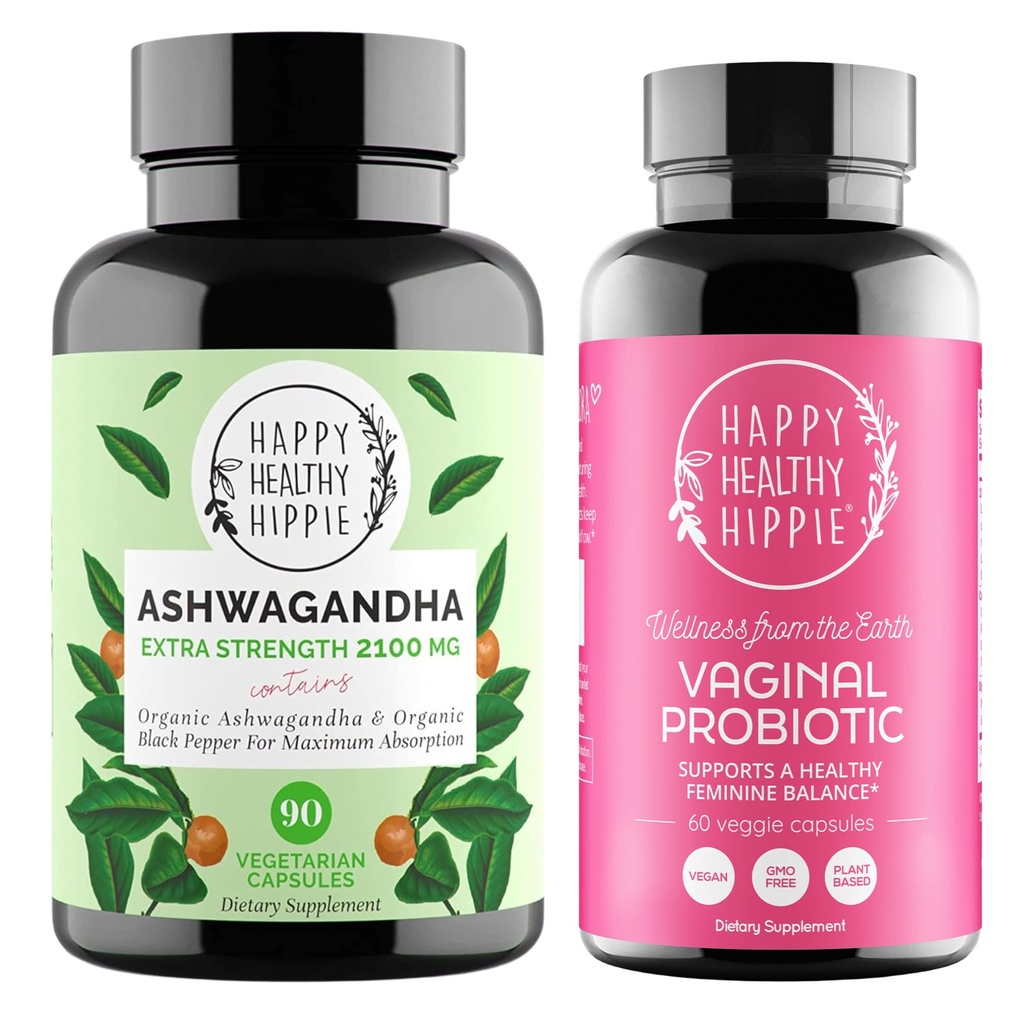 Buoni salute Hippie Vaginal Probiotici per le donne & Organic Ashwagandha