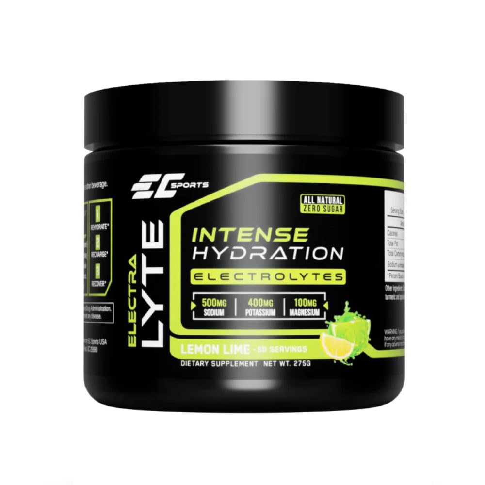 EC Sports ElectraLyte - Electrolytes Powder Supplement - Zero Sugar Electrolytes Drink Mix per l'idratazione minerale - Real Fruit Extracts & Premium Electrolyte Powder - 50 Servings