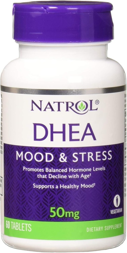 Natrol DHEA 50mg, 60 compresse (pacchetto di 3)