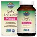 Giardino della vita 22 potenti enzimi crudi per le donne con papaina, bromelaina, lattasi più probiotici e vitamine B12, biotina e zinco, integratore alimentare con enzimi digestivi, vegetariano, 90 capsule