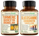 Quercetina con bromelaina e curcumina e curcuma e glucosamina condroitina MSM e supporto articolare curcuma