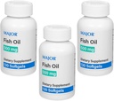 MAJOR Fish Oil 500mg Softgels - Omega-3 Fish Oil Supplement - Integratore alimentare - 130 Count (3 Pack)
