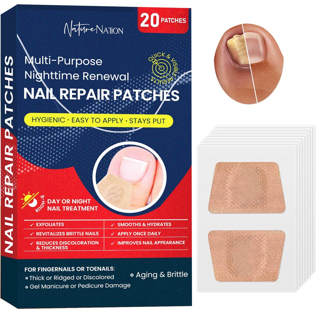 Multi-Purpose Fungus Nail Patches, Trattamento di Fungo Unghie per Toenail, Trattamento Ingrown Toenail, Toe Nail Fungus Trattamento Extra Forza, Nighttime Fungal Nail Patches