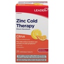 Leader Zinc Cold Therapy Chewable Tablets, Non-Drowsy Homeopathic Zinc Supplement, Reduces Duration and Severity of Cold Symptoms, Fast Acting Cold Remedy, Citrus Flavor, Sugar Free, 25 Count