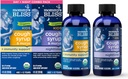 Bliss Organic Cough Syrup & Mucus per bambini, giorno e notte Combo Pack con vitamina C e supporto immunità, contiene miele organico e foglie d'edera, 4 Fl Oz (Pack of 2)