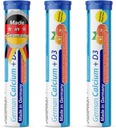 Calcio tedesco + Vitamina D Bevande Tabelle effervescenti 60 Serve Arance-Grapefruit Flavour - 500 mg Calcio, 2,5 μg Vitamina D3 - T&D Pharma – Made in Germany