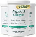 ALGAECAL Collagen - 4 Peptidi clinicamente supportati VERISOL®, FORTIGEL®, UC-II®, FORTIBONE®, Anti-invecchiamento idrolizzato Collagen Powder, 3 confezioni, Made in USA